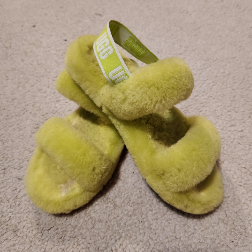 Womens UGG's Slippers Lime Green - Size 5